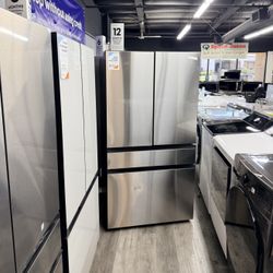 🔥SAMSUNG BESPOKE STAINLESS STEEL 29 CUBIC FT. REFRIGERATOR WITH INNER BEVERAGE CENTER AND ICE MAKER🔥