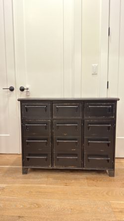 Black Metal Industrial Vintage Cabinet