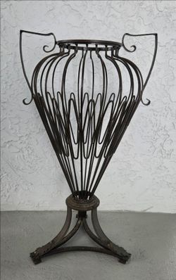 Wrought iron vintage urn