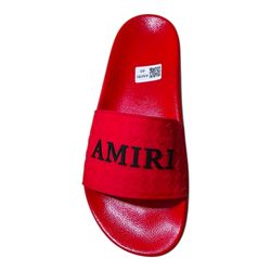 Red Slide Sandals Size 40