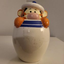 Vintage Disney Tigger Peek A Boo Cannister 9"  Pre Owned