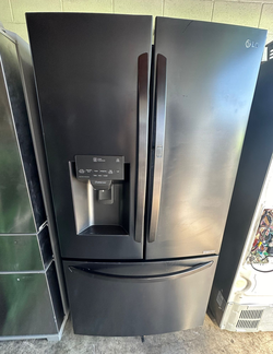 Black LG French Door Fridge with Smart Features