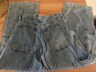 Light Wash Denim Cargo Shorts talla: 8