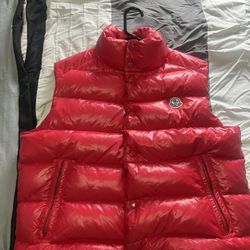 RED MONCLER TIBB VEST SIZE 2