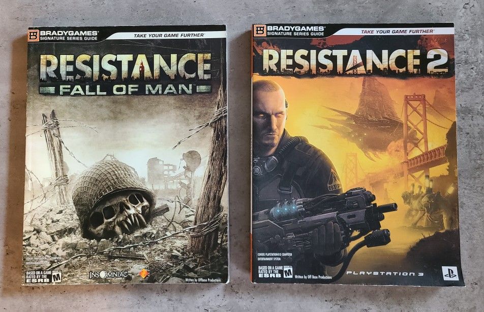 Resistance Fall Of Man And Resistance 2 Brady Game Strategy Guide Books, PS3