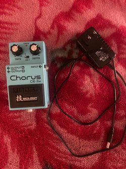 Boss CE-2w Chorus Pedal with adapter