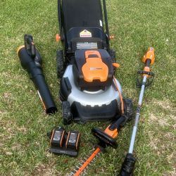 🔥 Worx Nitro 40V Lawn Tool Set – FULL KIT 🔥 Mower + Trimmer + Blower + Hedge + Batteries 💪