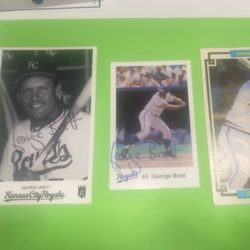 George Brett Autographs Vintage HOF Baller
