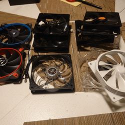 Free 120mm Computer Gaming PC Fans Cooling LED 3 4 Pin