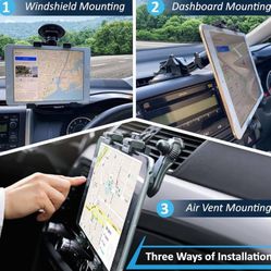 (9200) 3-in-1 Heavy Duty Dashboard Tablet Holder for Car, Windshield Suction Cup Car Mount & Air Vent Mount for Truck Car for iPad Pro, iPad Mini, Gal