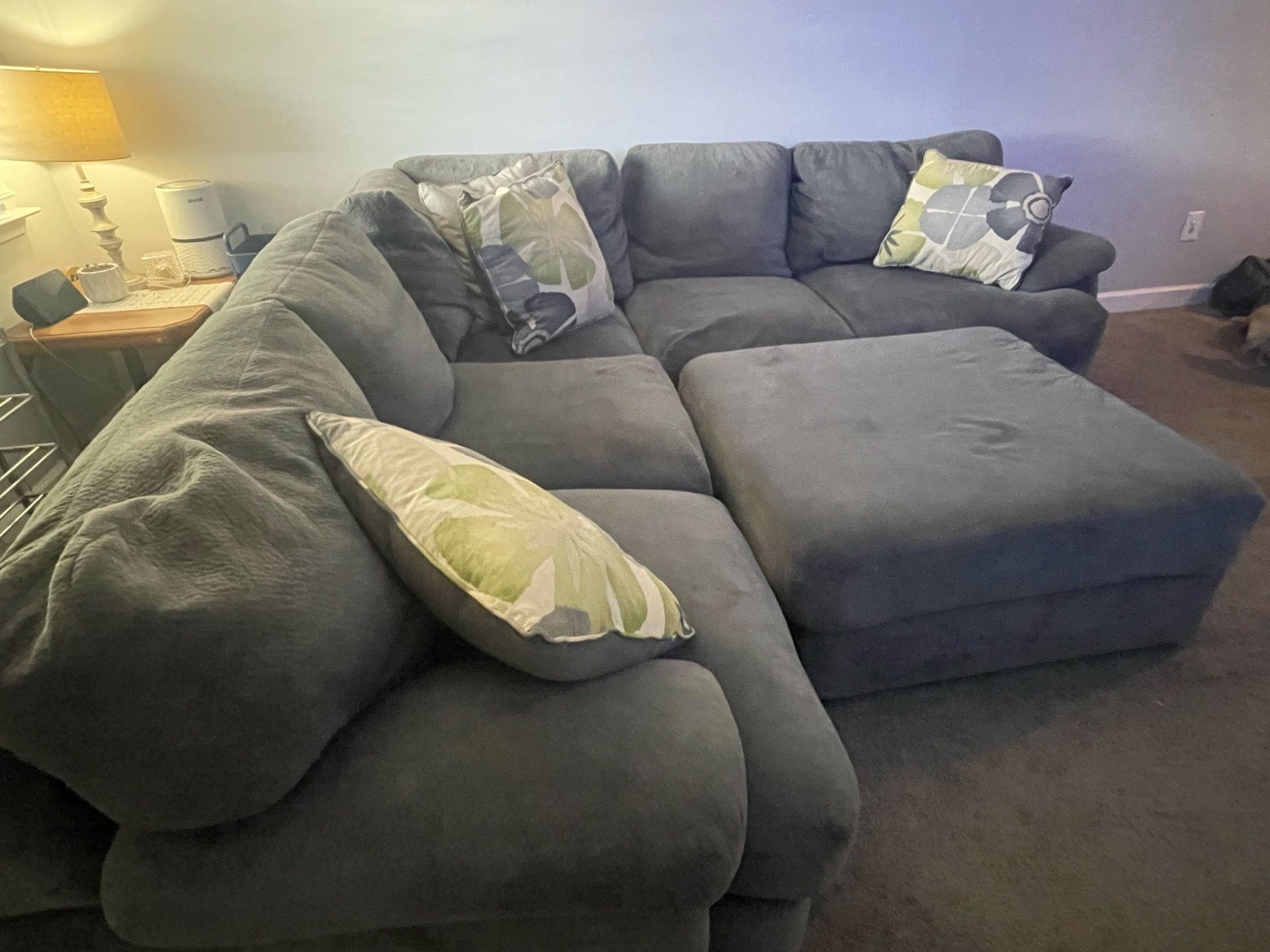 Feather sectional couch