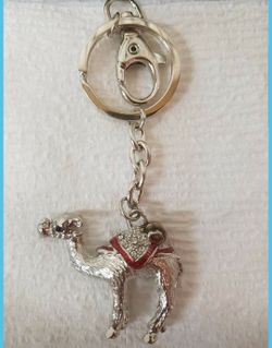 Silver keychain camel