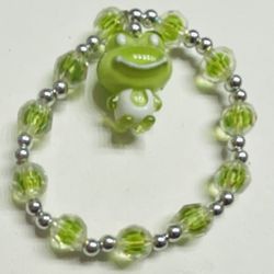 Green Jade-color Good Luck Frog Bracelet 