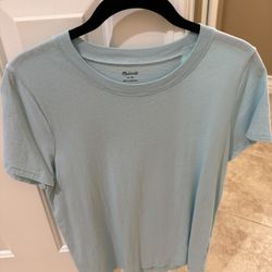 Madewell , Tshirt , Light Blue , Medium 