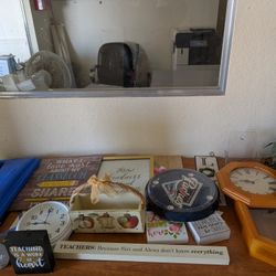 Lot Of CLOCKS/Decor/Teacher Items