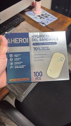 AHEROI Hydrocolloid Gel Bandages 100 Pack