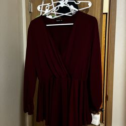 SHEIN Curve 0XL Wine Romper