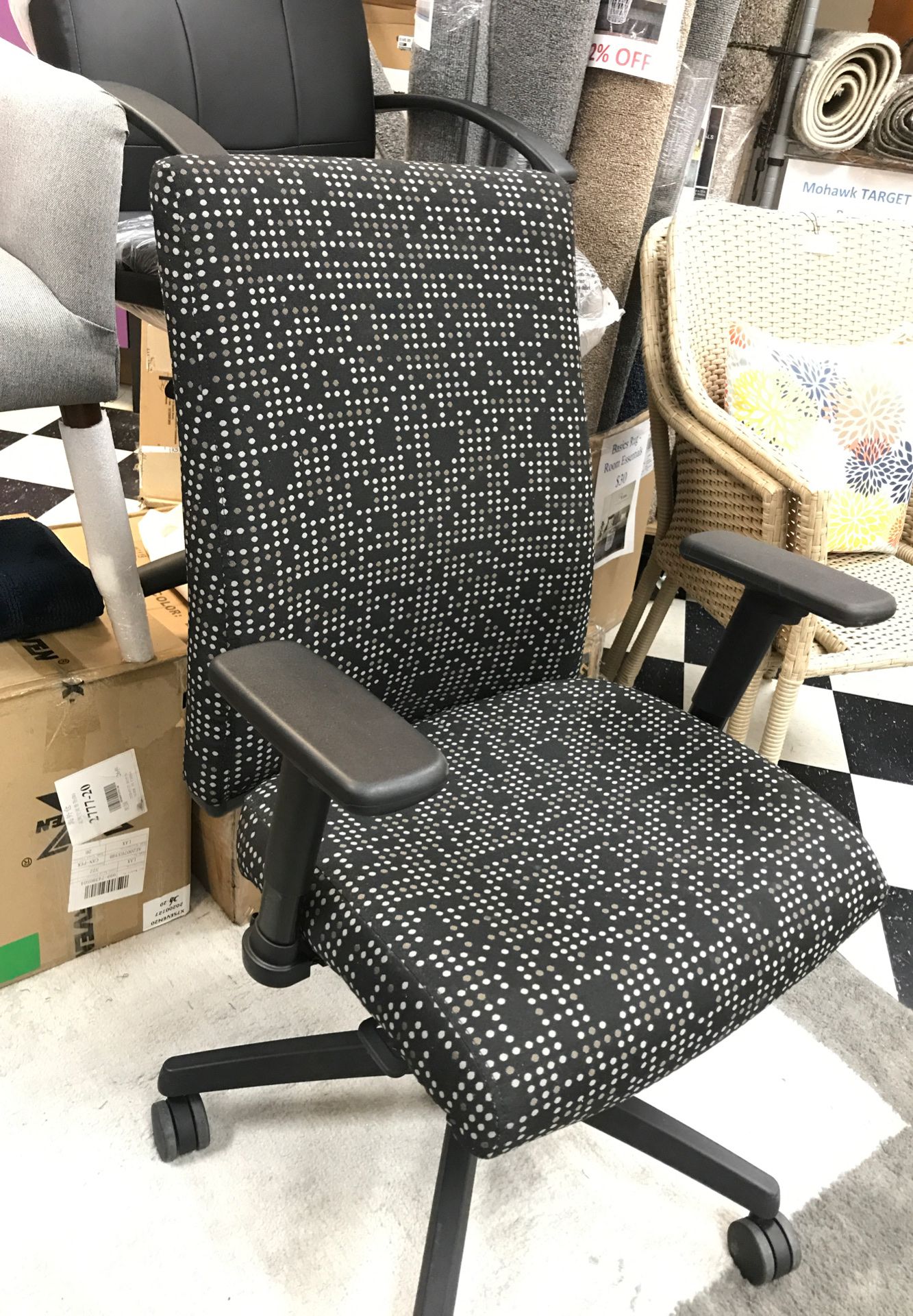 23103 Office Star Work Smart Chair in Fine Tune Onyx