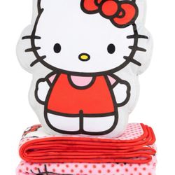Hello Kitty Pillow And Throw Set