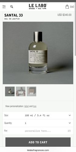 Cologne; Santal 33