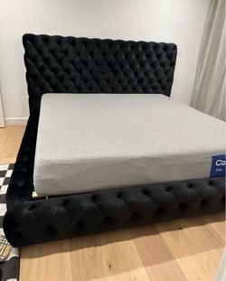 King bed frame with mattress