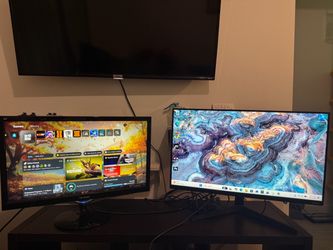 Dual Monitor Bundle – Samsung 27” + ViewSonic 24”