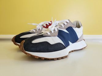 NEW BALANCE Men's 327 Athleisure Sneakers (9D/10.5w Women's) Navy White/Red/Gray