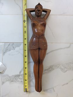 Vintage Wooden Lady Nutcracker