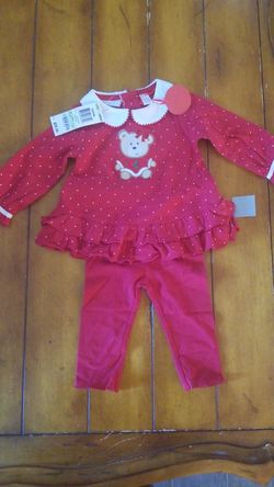 New size 3-6 months baby girls Christmas holiday outfit gift