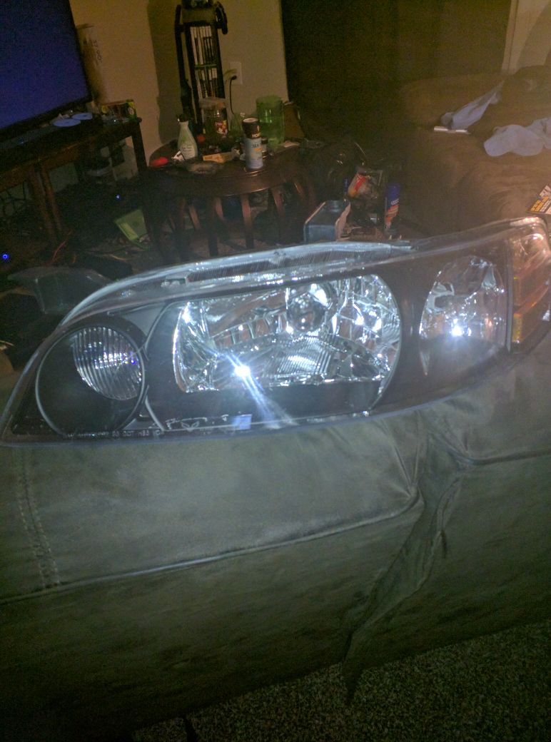 2001 nissan altima black euro headlights