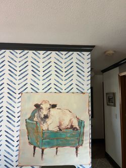 Large Picture Of Cow In Chair!