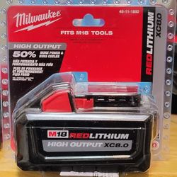 Milwaukee M18 High Output 8.0 Battery Pack...$100...Firm On Price.. Brand New.. Pickup Only..