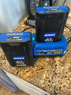 Kobalt 40V Max 2.5Ah Batteries and Charger