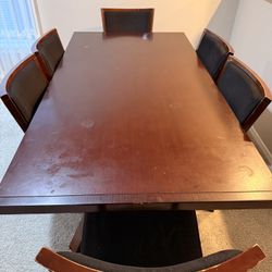  6-Person Dining Table Set with Extensions