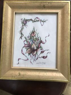 Picture in frame 11x13 $8