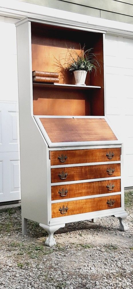 Antique Farmhouse Solid Wood Hutch / Secretary Desk - Early 1900's Cron-Kills