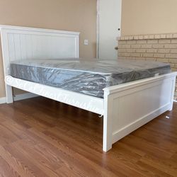 Queen Bed With Mattress More Colors Available