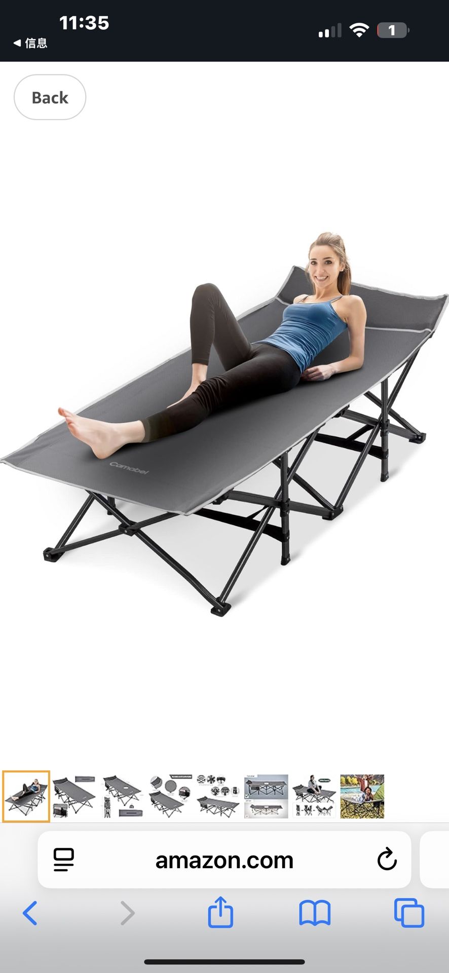 Camabel Folding Camping Cots for Adults Heavy Duty 79”x31” Extra Wide Potable Sleeping Cots for Adults Supports 400 LBS Cot Bed for Backpacking Travel