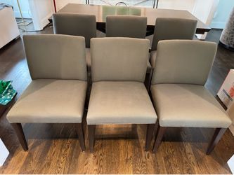 6 upholstered dining chairs