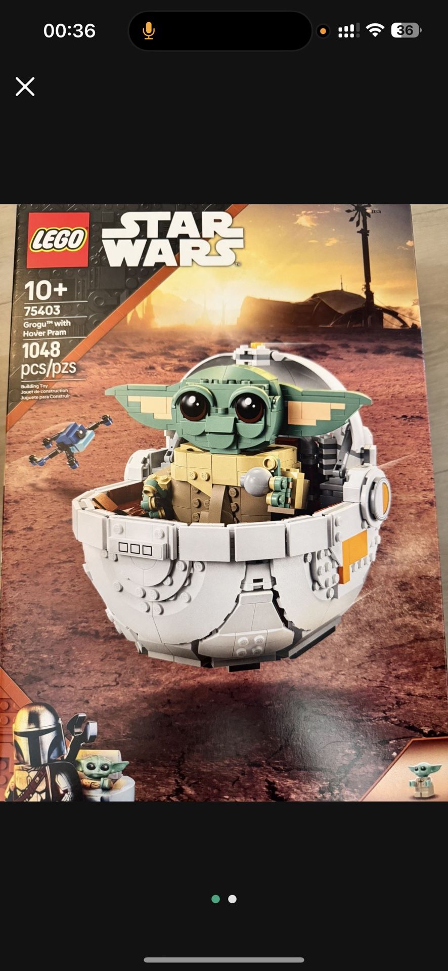 LEGO Star Wars: The Mandalorian Grogu with Hover Pram