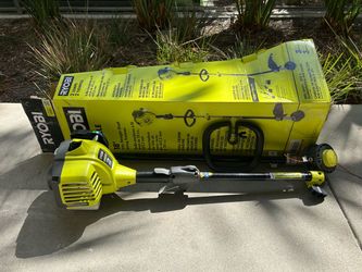 RYOBI 25 cc 2-Stroke Attachment Capable Full Crank Straight Gas Shaft String Trimmer