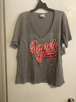MLB Los Angeles Angels Women's Heather Grey T-Shirt Size XXL NWT