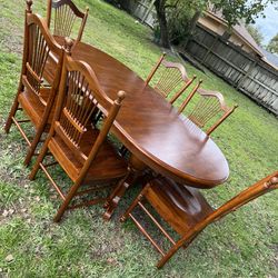Solid Wood Extendable Dining Table Set – Seats 4-6