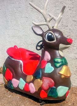 Huge Ride On Coin Operated Reindeer lawn decor
