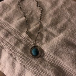 Silver And Turquoise Necklace 