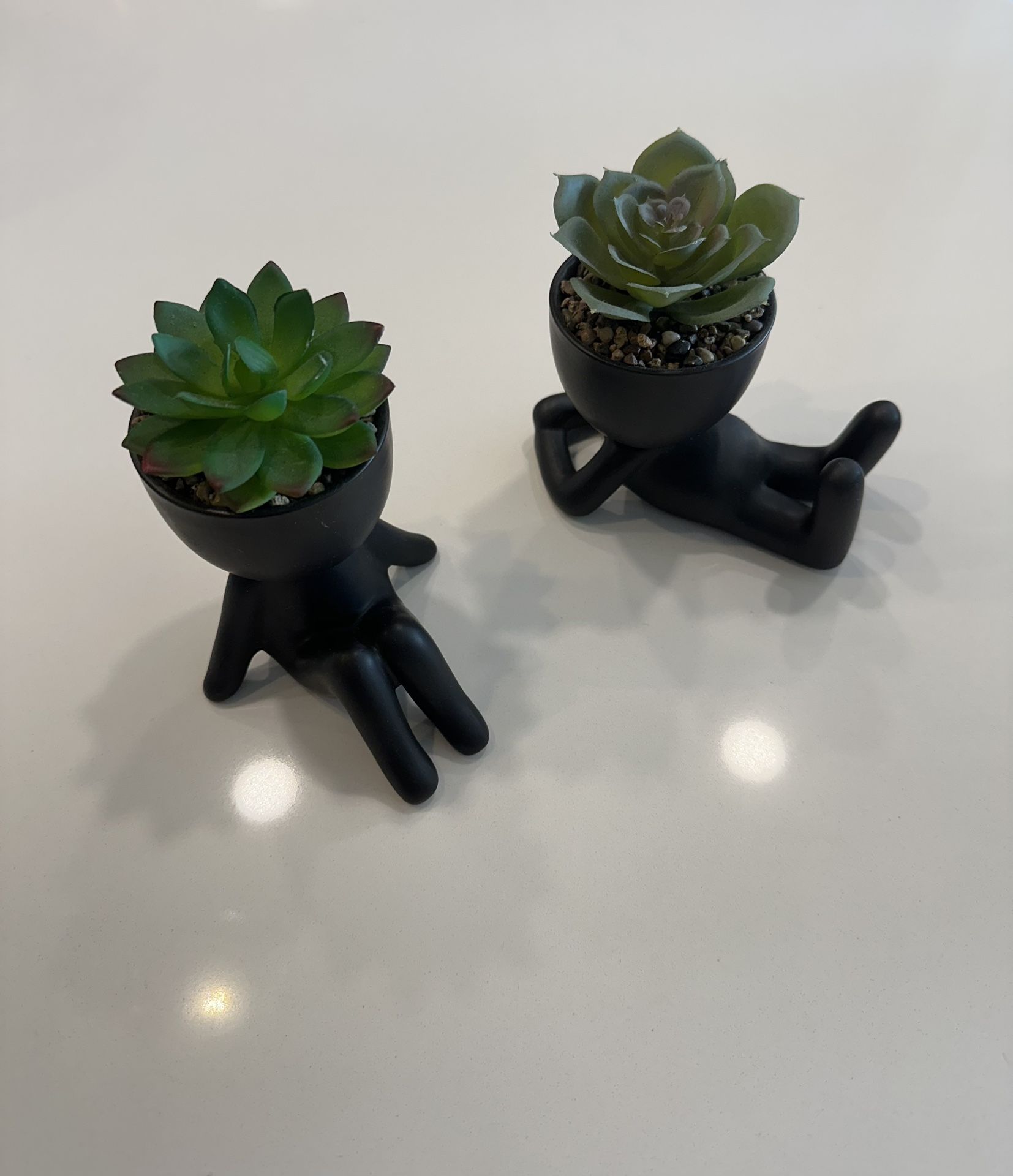 2 Artificial Mini Succulent Plants