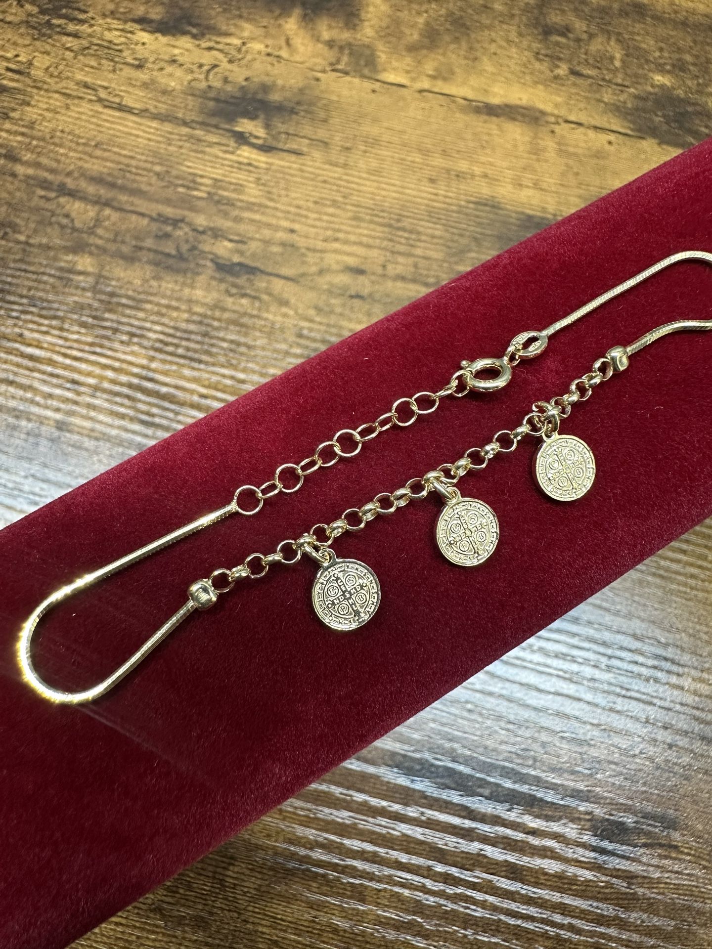 7-8” Yellow Gold over Sterling Silver Bracelet/Anklet