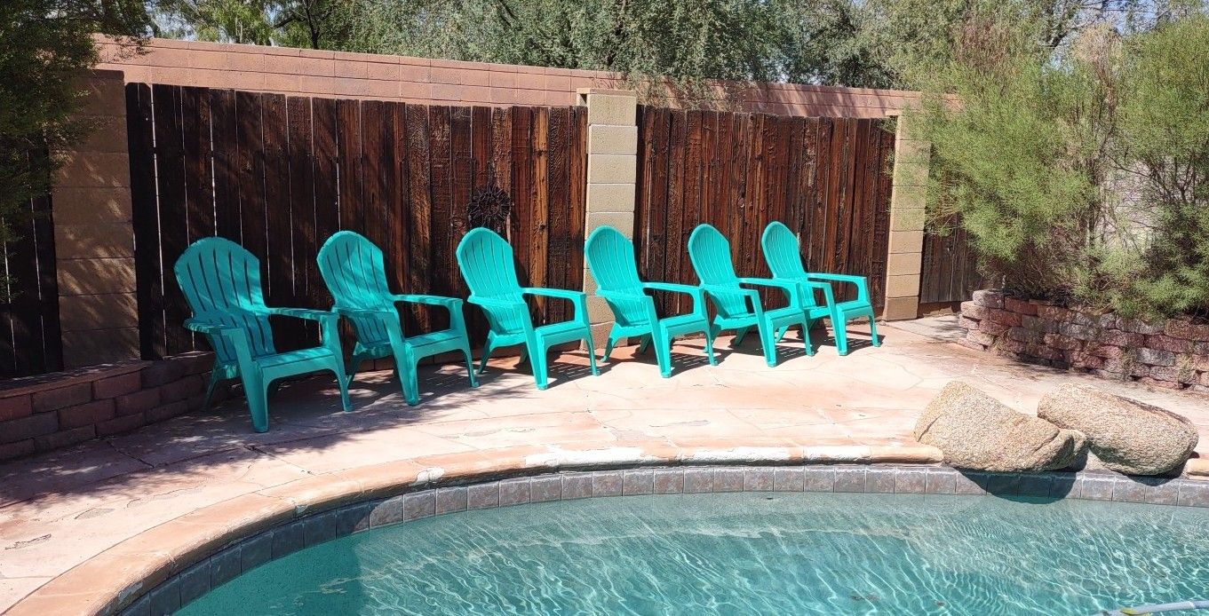 Plastic Adirondack Chairs.