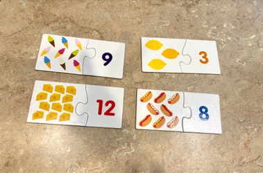 Number Quantity Picture Match Puzzles - Classroom, Learning, Math, teacher, correspondence