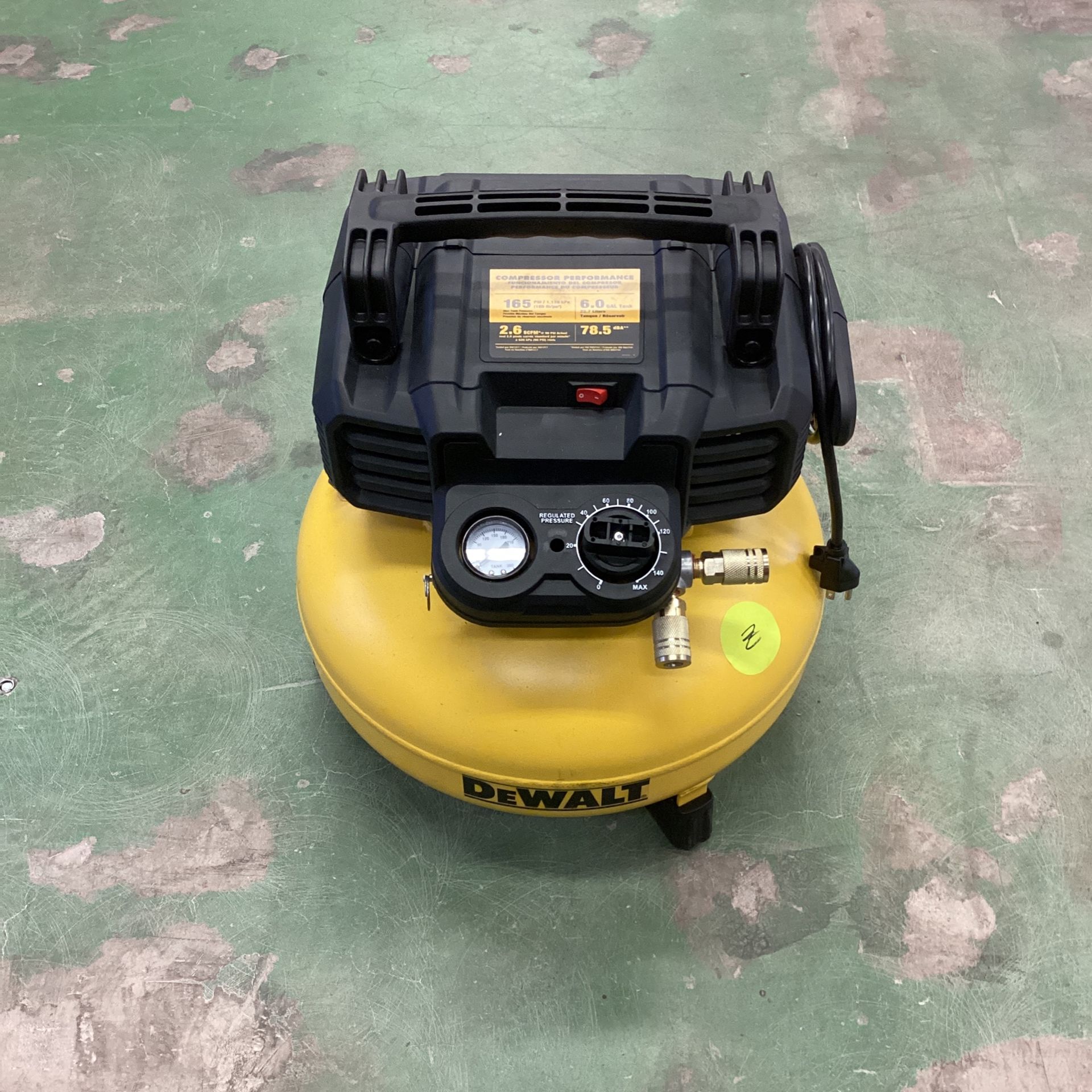 Used Good) DEWALT 6 Gal. 165 PSI Electric Pancake Air Compressor